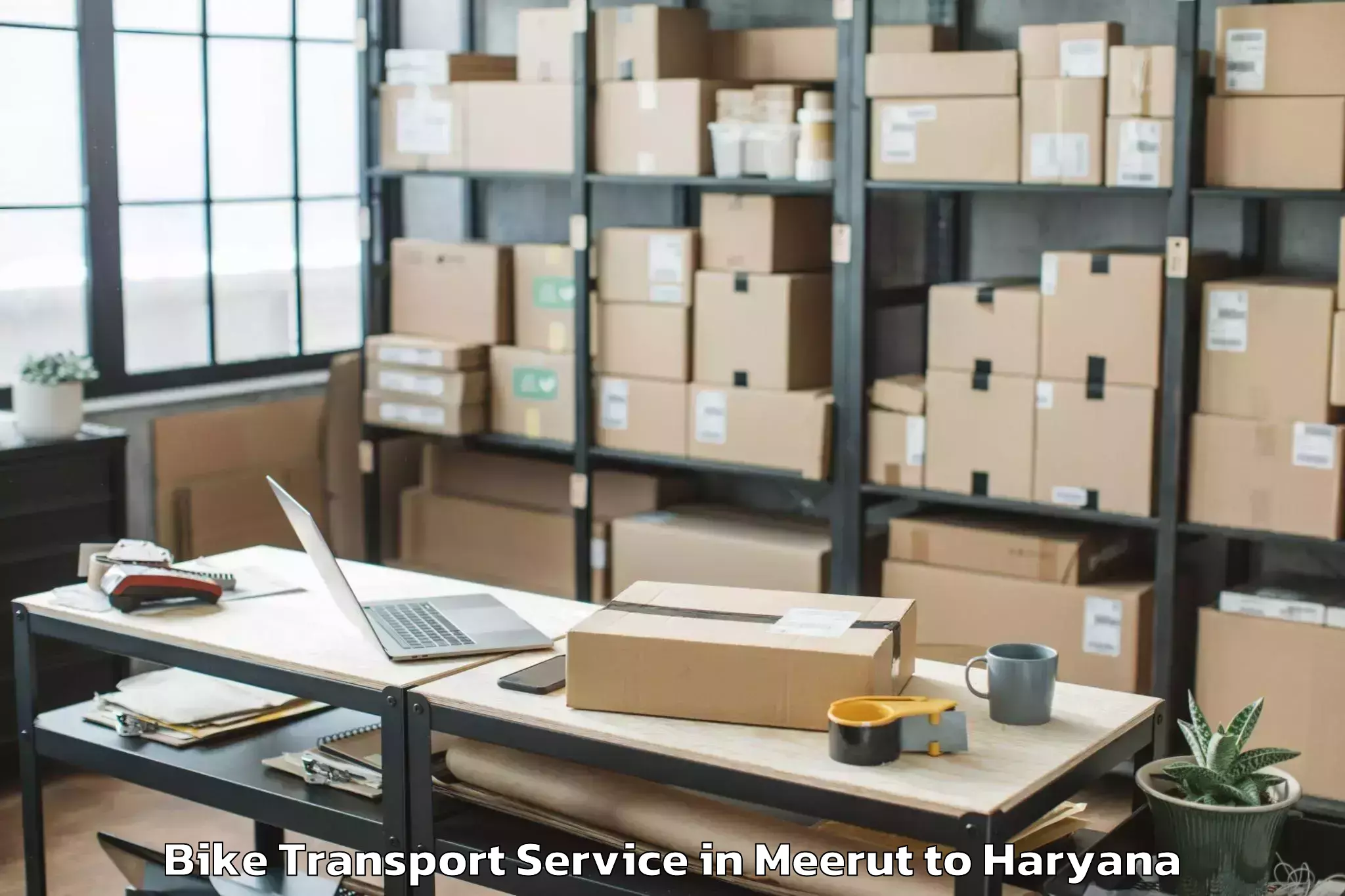 Book Meerut to Hansi Bike Transport Online